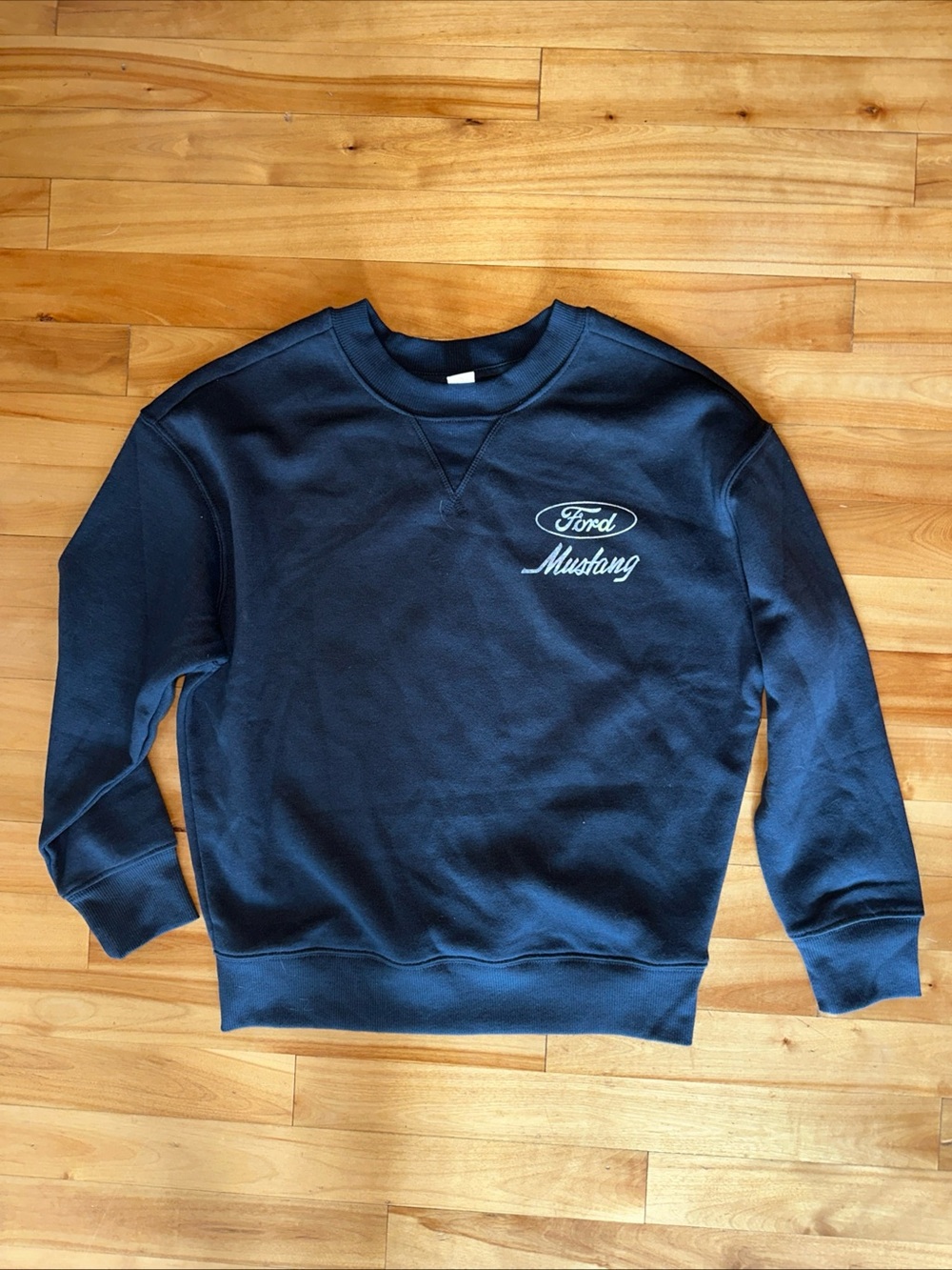Ford Gray Crewneck Sweatshirt with White Mustang Logo